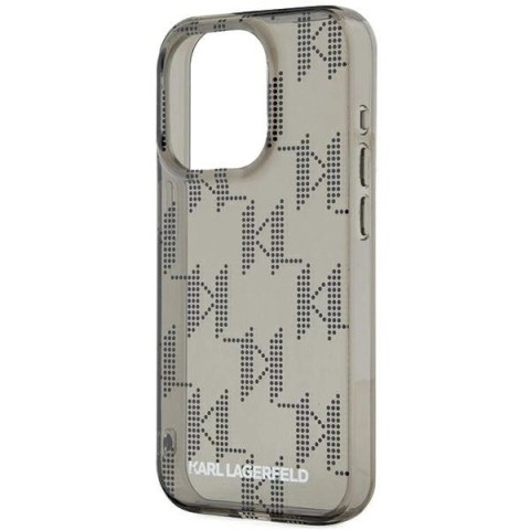 Etui Karl Lagerfeld IML Mono KL Pattern & Cord na iPhone 15 Pro Max - czarne Etui Karl Lagerfeld IML Mono KL Pattern & Cord na iPhone 15 Pro Max - czarne