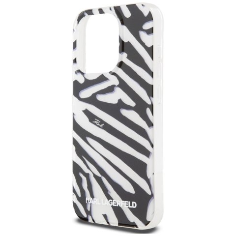 Etui Karl Lagerfeld IML Zebra Pattern & Cord na iPhone 15 Pro Max - czarne Etui Karl Lagerfeld IML Zebra Pattern & Cord na iPhone 15 Pro Max - czarne
