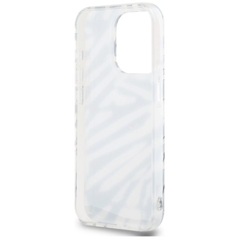Etui Karl Lagerfeld IML Zebra Pattern & Cord na iPhone 15 Pro - czarne Etui Karl Lagerfeld IML Zebra Pattern & Cord na iPhone 15 Pro - czarne