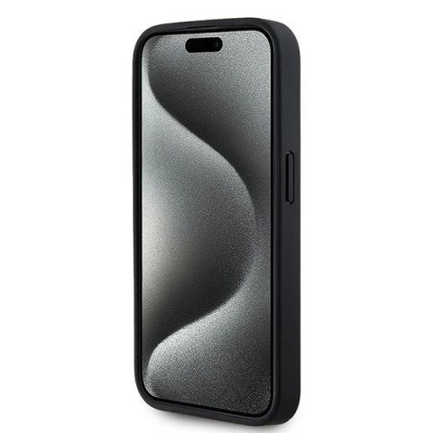 Etui Karl Lagerfeld Leather Monogram Metal Logo na iPhone 15 Pro Max - czarne Etui Karl Lagerfeld Leather Monogram Metal Logo na iPhone 15 Pro Max - czarne