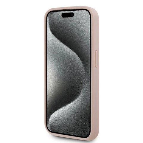 Etui Karl Lagerfeld Leather Monogram Metal Logo na iPhone 15 Pro Max - różowe Etui Karl Lagerfeld Leather Monogram Metal Logo na iPhone 15 Pro Max - różowe