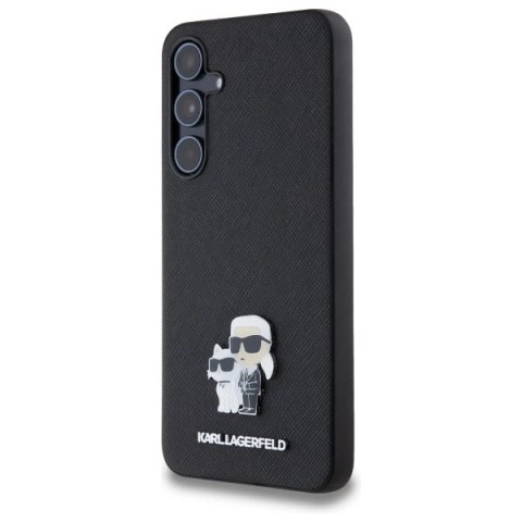 Etui Karl Lagerfeld Saffiano Karl&Choupette Pin na Samsung Galaxy A55 - czarne Etui Karl Lagerfeld Saffiano Karl&Choupette Pin na Samsung Galaxy A55 - czarne