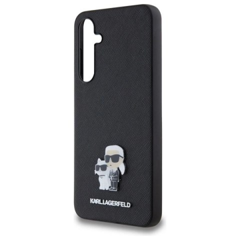 Etui Karl Lagerfeld Saffiano Karl&Choupette Pin na Samsung Galaxy A55 - czarne Etui Karl Lagerfeld Saffiano Karl&Choupette Pin na Samsung Galaxy A55 - czarne