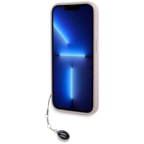 Etui Karl Lagerfeld Saffiano Rhinestones & Charm na iPhone 15 Pro Max - różowe