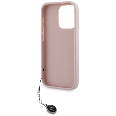 Etui Karl Lagerfeld Saffiano Rhinestones & Charm na iPhone 15 Pro Max - różowe