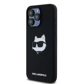 Etui Karl Lagerfeld Silicone Choupette Head MagSafe na iPhone 15 Pro - czarne