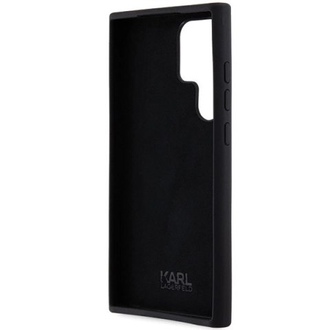 Etui Karl Lagerfeld Silicone Choupette Metal Pin na Samsung Galaxy S24 Ultra - czarne
