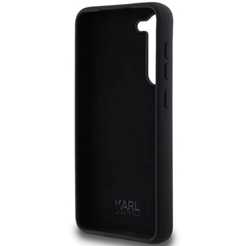 Etui Karl Lagerfeld Silicone Choupette Metal Pin na Samsung Galaxy S24+ - czarne