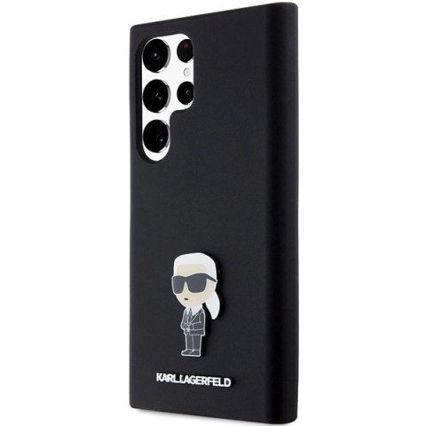 Etui Karl Lagerfeld Silicone Ikonik Metal Pin na Samsung Galaxy S24 Ultra - czarne