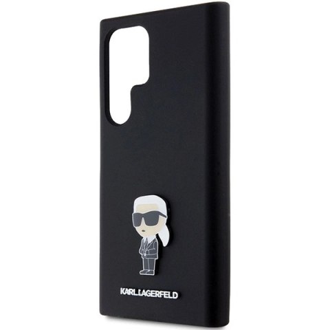 Etui Karl Lagerfeld Silicone Ikonik Metal Pin na Samsung Galaxy S24 Ultra - czarne