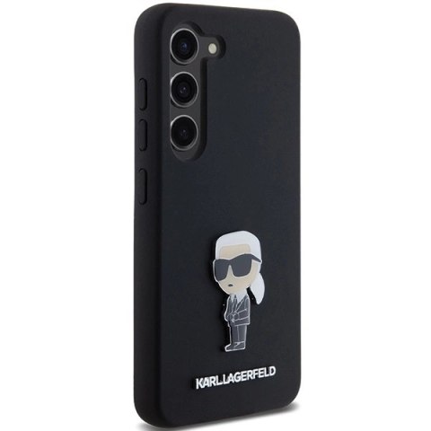 Etui Karl Lagerfeld Silicone Ikonik Metal Pin na Samsung Galaxy S24+ - czarne