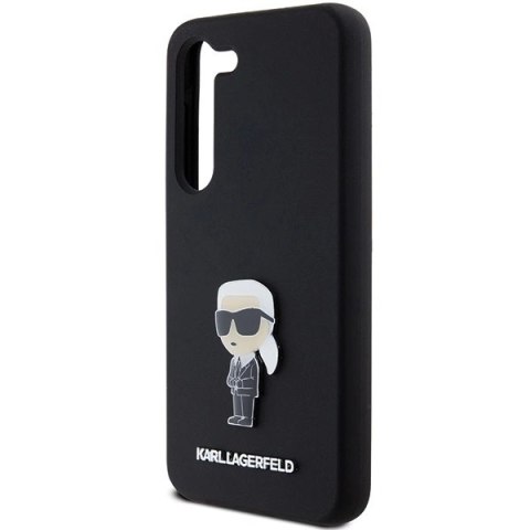 Etui Karl Lagerfeld Silicone Ikonik Metal Pin na Samsung Galaxy S24+ - czarne