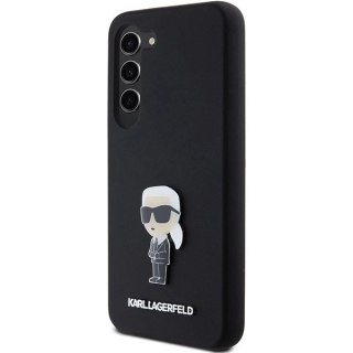 Etui Karl Lagerfeld Silicone Ikonik Metal Pin na Samsung Galaxy S24 - czarne