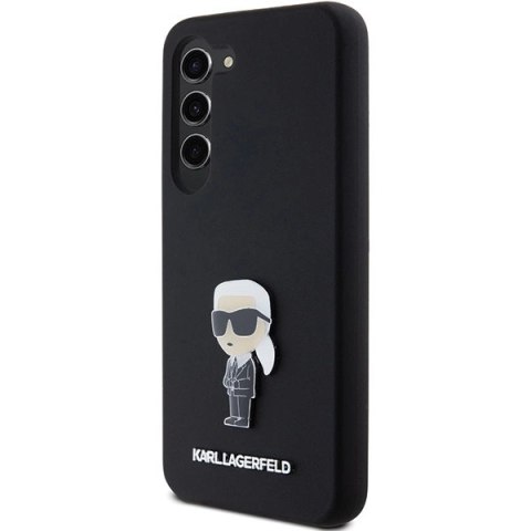Etui Karl Lagerfeld Silicone Ikonik Metal Pin na Samsung Galaxy S24 - czarne