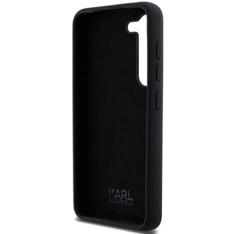 Etui Karl Lagerfeld Silicone Ikonik Metal Pin na Samsung Galaxy S24 - czarne