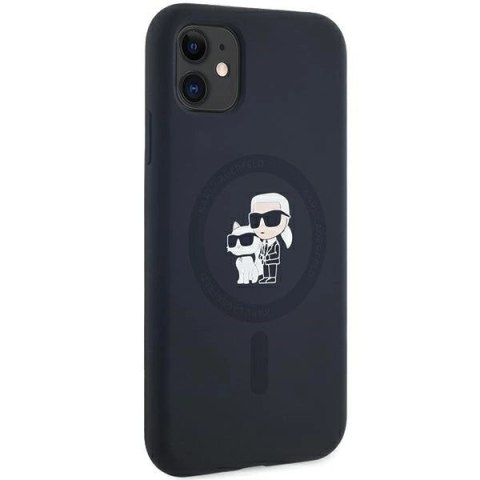 Etui Karl Lagerfeld Silicone Karl&Choupette MagSafe na iPhone 11 / Xr - czarne