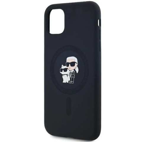 Etui Karl Lagerfeld Silicone Karl&Choupette MagSafe na iPhone 11 / Xr - czarne
