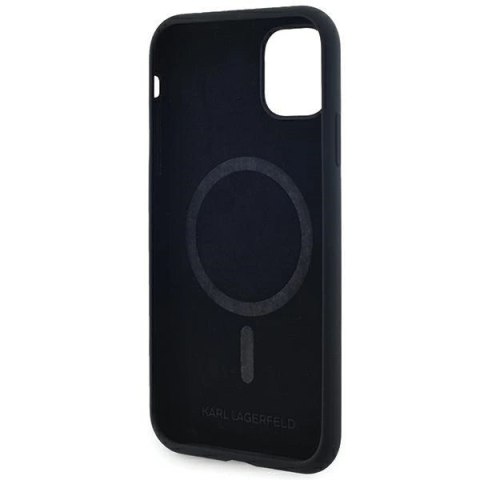 Etui Karl Lagerfeld Silicone Karl&Choupette MagSafe na iPhone 11 / Xr - czarne