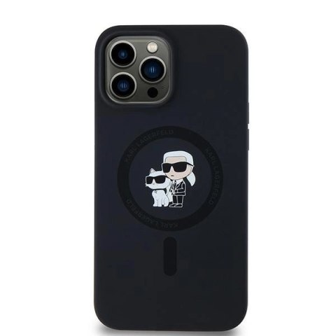 Etui Karl Lagerfeld Silicone Karl&Choupette MagSafe na iPhone 13 Pro / 13 - czarne