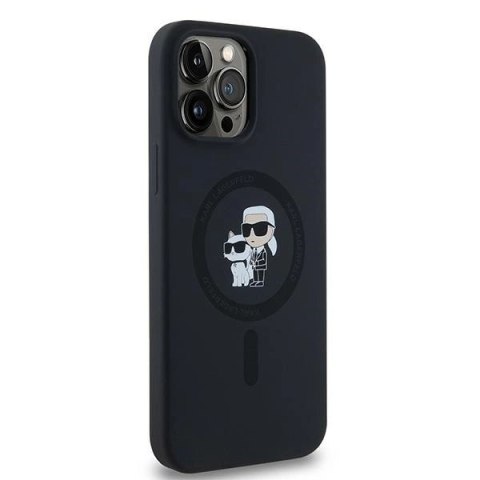 Etui Karl Lagerfeld Silicone Karl&Choupette MagSafe na iPhone 13 Pro / 13 - czarne