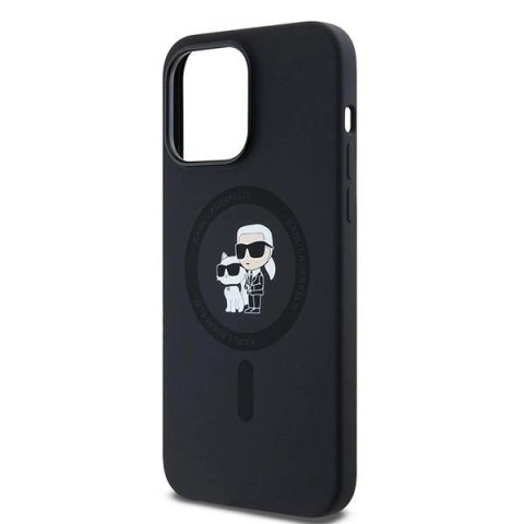 Etui Karl Lagerfeld Silicone Karl&Choupette MagSafe na iPhone 14 Pro Max - czarne