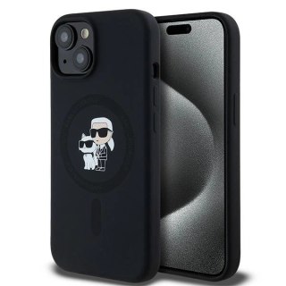 Etui Karl Lagerfeld Silicone Karl&Choupette MagSafe na iPhone 15 / 14 / 13 - czarne