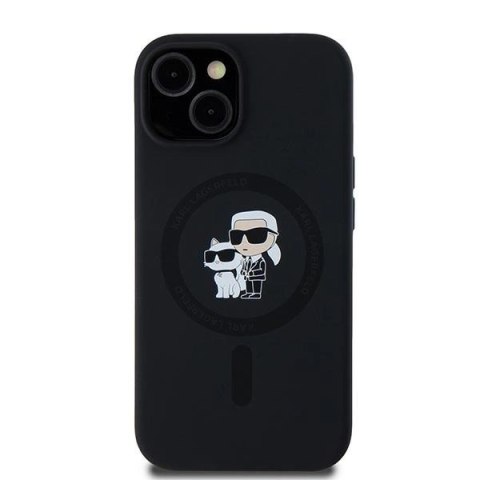 Etui Karl Lagerfeld Silicone Karl&Choupette MagSafe na iPhone 15 / 14 / 13 - czarne