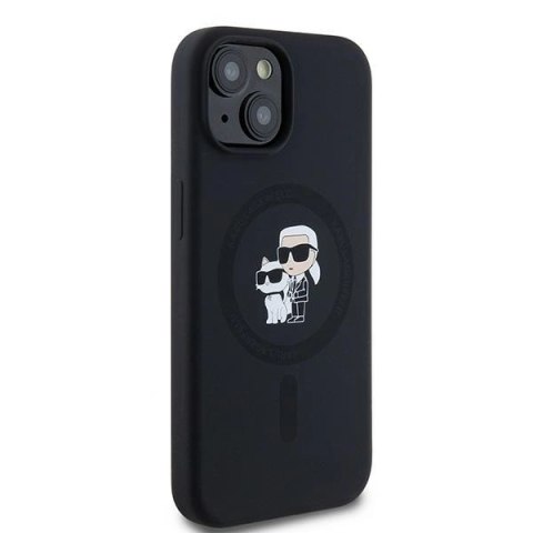 Etui Karl Lagerfeld Silicone Karl&Choupette MagSafe na iPhone 15 / 14 / 13 - czarne
