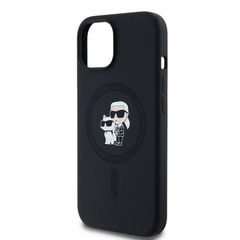 Etui Karl Lagerfeld Silicone Karl&Choupette MagSafe na iPhone 15 / 14 / 13 - czarne