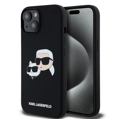 Etui Karl Lagerfeld Silicone Karl&Choupette MagSafe na iPhone 15 / 14 / 13 - czarne Etui Karl Lagerfeld Silicone Karl&Choupette MagSafe na iPhone 15 / 14 / 13 - czarne
