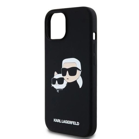 Etui Karl Lagerfeld Silicone Karl&Choupette MagSafe na iPhone 15 / 14 / 13 - czarne Etui Karl Lagerfeld Silicone Karl&Choupette MagSafe na iPhone 15 / 14 / 13 - czarne