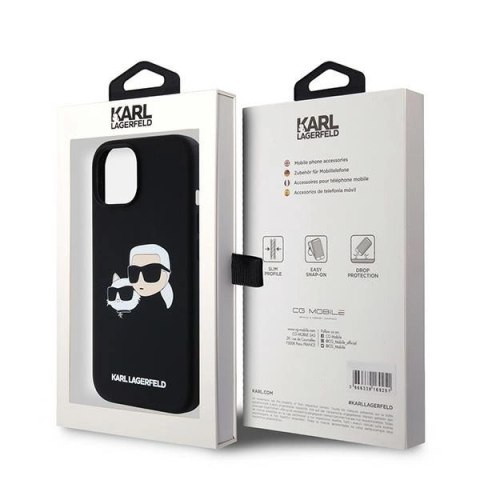 Etui Karl Lagerfeld Silicone Karl&Choupette MagSafe na iPhone 15 / 14 / 13 - czarne Etui Karl Lagerfeld Silicone Karl&Choupette MagSafe na iPhone 15 / 14 / 13 - czarne