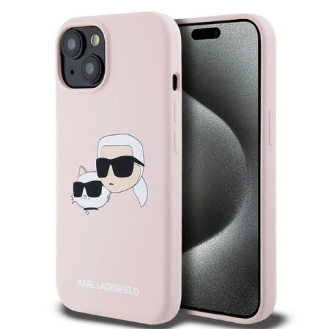 Etui Karl Lagerfeld Silicone Karl&Choupette MagSafe na iPhone 15 / 14 / 13 - różowe Etui Karl Lagerfeld Silicone Karl&Choupette MagSafe na iPhone 15 / 14 / 13 - różowe