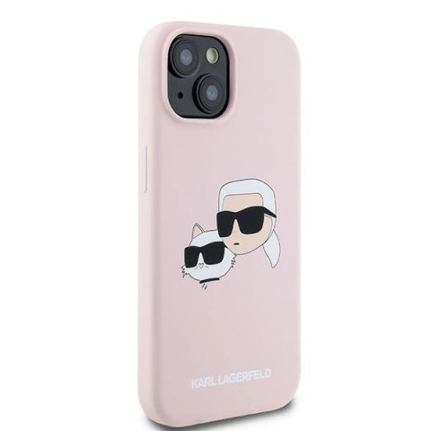 Etui Karl Lagerfeld Silicone Karl&Choupette MagSafe na iPhone 15 / 14 / 13 - różowe Etui Karl Lagerfeld Silicone Karl&Choupette MagSafe na iPhone 15 / 14 / 13 - różowe