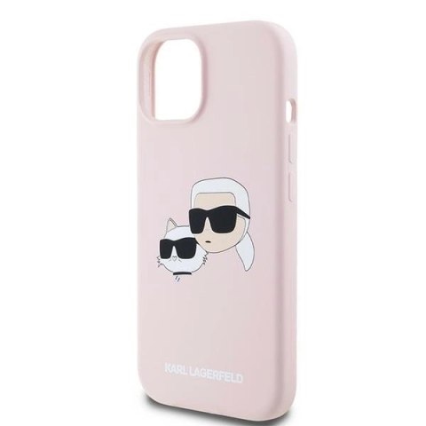Etui Karl Lagerfeld Silicone Karl&Choupette MagSafe na iPhone 15 / 14 / 13 - różowe Etui Karl Lagerfeld Silicone Karl&Choupette MagSafe na iPhone 15 / 14 / 13 - różowe