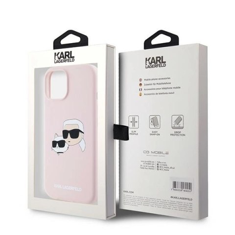 Etui Karl Lagerfeld Silicone Karl&Choupette MagSafe na iPhone 15 / 14 / 13 - różowe Etui Karl Lagerfeld Silicone Karl&Choupette MagSafe na iPhone 15 / 14 / 13 - różowe