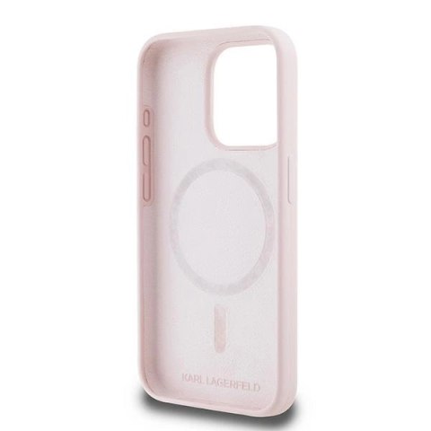 Etui Karl Lagerfeld Silicone Karl&Choupette MagSafe na iPhone 15 Pro - różowe Etui Karl Lagerfeld Silicone Karl&Choupette MagSafe na iPhone 15 Pro - różowe