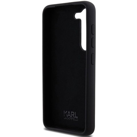 Etui Karl Lagerfeld Silicone Karl&Choupette Metal Pin na Samsung Galaxy S24 - czarne Etui Karl Lagerfeld Silicone Karl&Choupette Metal Pin na Samsung Galaxy S24 - czarne