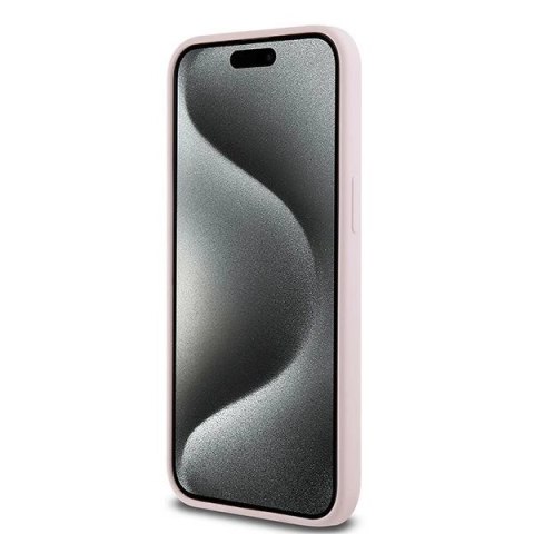 Etui Karl Lagerfeld Silicone Karl&Choupette Ring MagSafe na iPhone 15 Pro Max - różowe