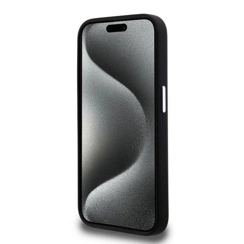 Etui Karl Lagerfeld Silicone Metal Script Logo na iPhone 15 Pro - czarne