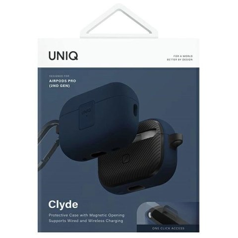 Etui UNIQ Clyde Lock Case na AirPods Pro 2 (2022/2023) - niebiesko-ciemnoszare Etui UNIQ Clyde Lock Case na AirPods Pro 2 (2022/2023) - niebiesko-ciemnoszare