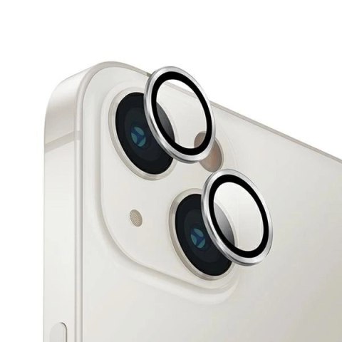Szkło UNIQ Optix Aluminium Camera Lens Protector na obiektyw aparatu iPhone 14/ 14 Plus z aplikatorem - srebrne Szkło UNIQ Optix Aluminium Camera Lens Protector na obiektyw aparatu iPhone 14/ 14 Plus z aplikatorem - srebrne