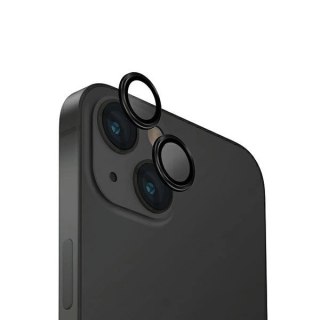 Szkło UNIQ Optix Aluminium Camera Lens Protector na obiektyw aparatu iPhone 15 / 15 Plus z aplikatorem - czarne