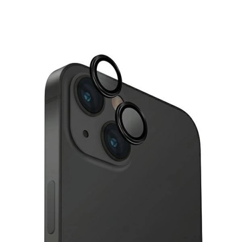 Szkło UNIQ Optix Aluminium Camera Lens Protector na obiektyw aparatu iPhone 15 / 15 Plus z aplikatorem - czarne Szkło UNIQ Optix Aluminium Camera Lens Protector na obiektyw aparatu iPhone 15 / 15 Plus z aplikatorem - czarne