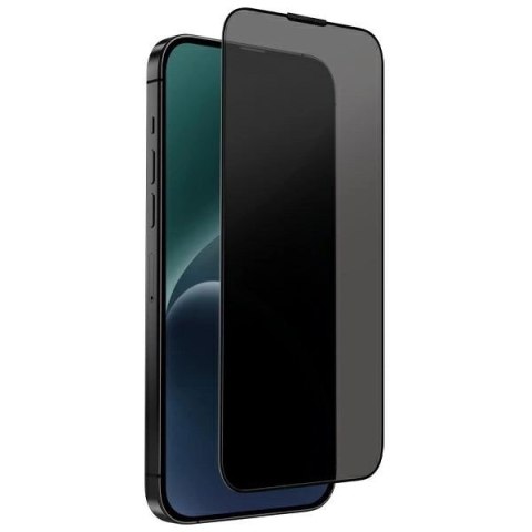 Szkło UNIQ Optix Privacy hartowane prywatyzujące na iPhone 15 Pro Max z aplikatorem Szkło UNIQ Optix Privacy hartowane prywatyzujące na iPhone 15 Pro Max z aplikatorem