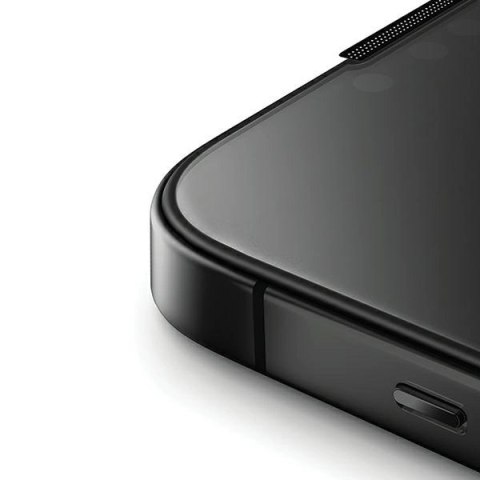 Szkło UNIQ Optix Privacy hartowane prywatyzujące na iPhone 15 Pro z aplikatorem