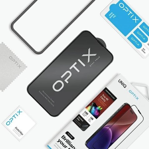 Szkło UNIQ Optix Vivid na iPhone 15 / 14 Pro z aplikatorem