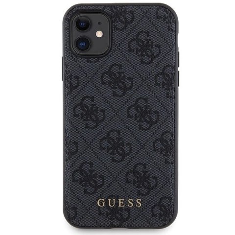 Zestaw etui Guess 4G Metal Logo na iPhone 11 + powerbank 5000mAh MagSafe - czarny