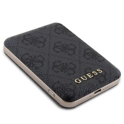 Zestaw etui Guess 4G Metal Logo na iPhone 11 + powerbank 5000mAh MagSafe - czarny
