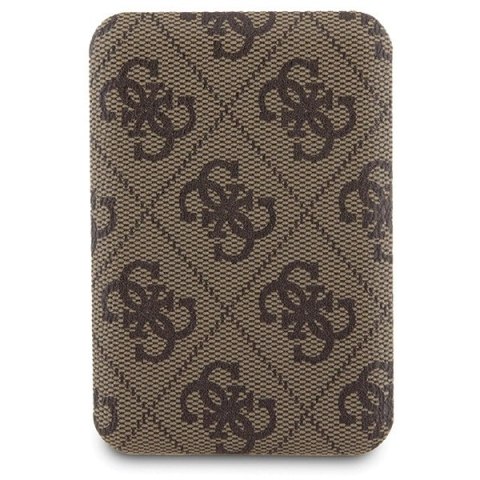 Zestaw etui Guess 4G Metal Logo na iPhone 15 Pro + powerbank 5000mAh MagSafe - brązowy